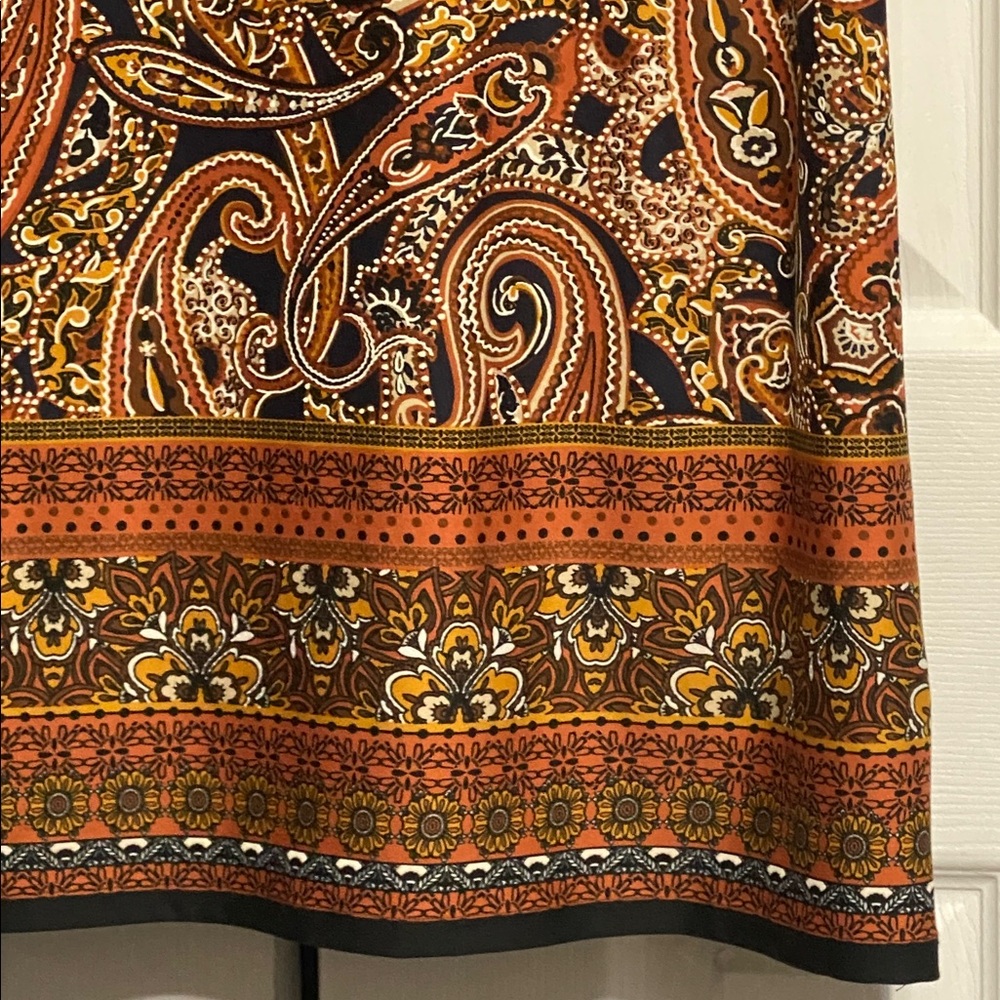 Tacera Shift Dress Multi-color Paisley Boho floral dress size LARGE - Picture 10 of 14
